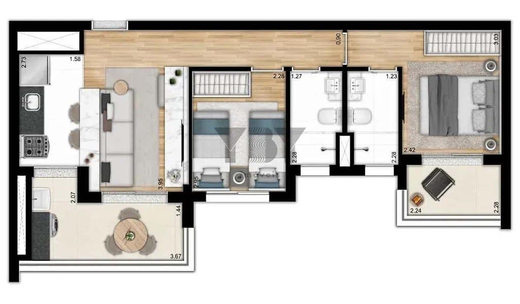 Apartamento, 1 quarto, 36 m² - Foto 23