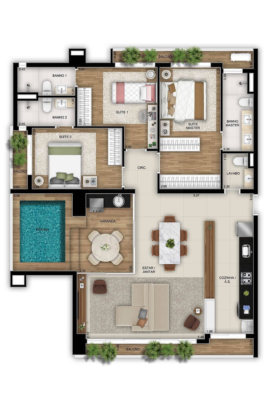 Apartamento, 1 quarto, 46 m² - Foto 34