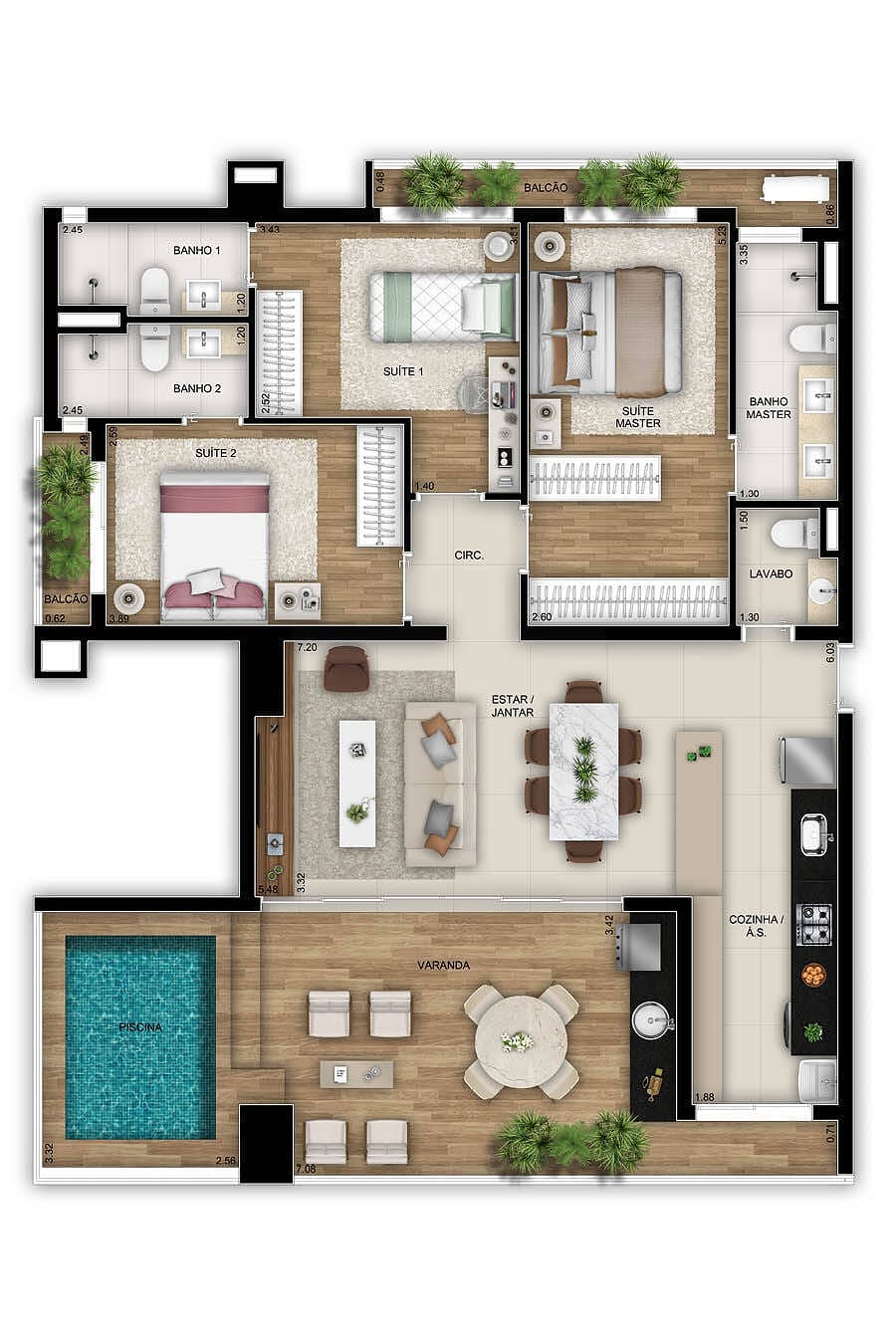 Apartamento, 1 quarto, 46 m² - Foto 35