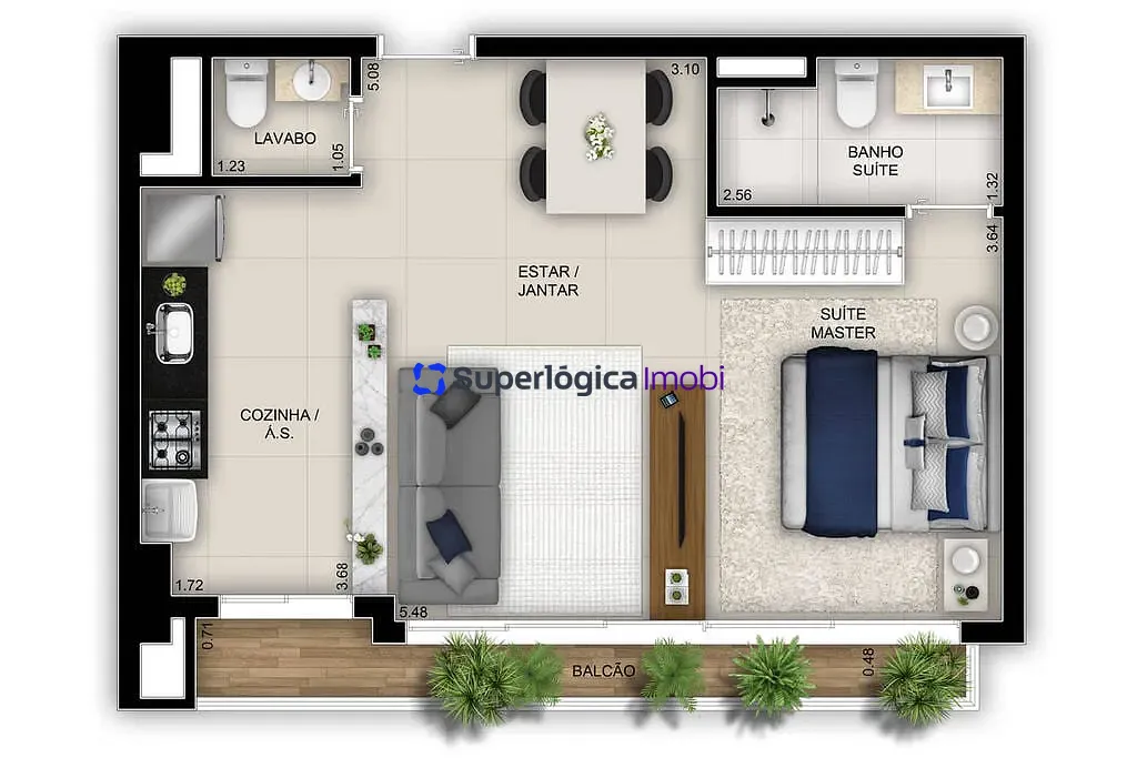 Apartamento, 1 quarto, 46 m² - Foto 29