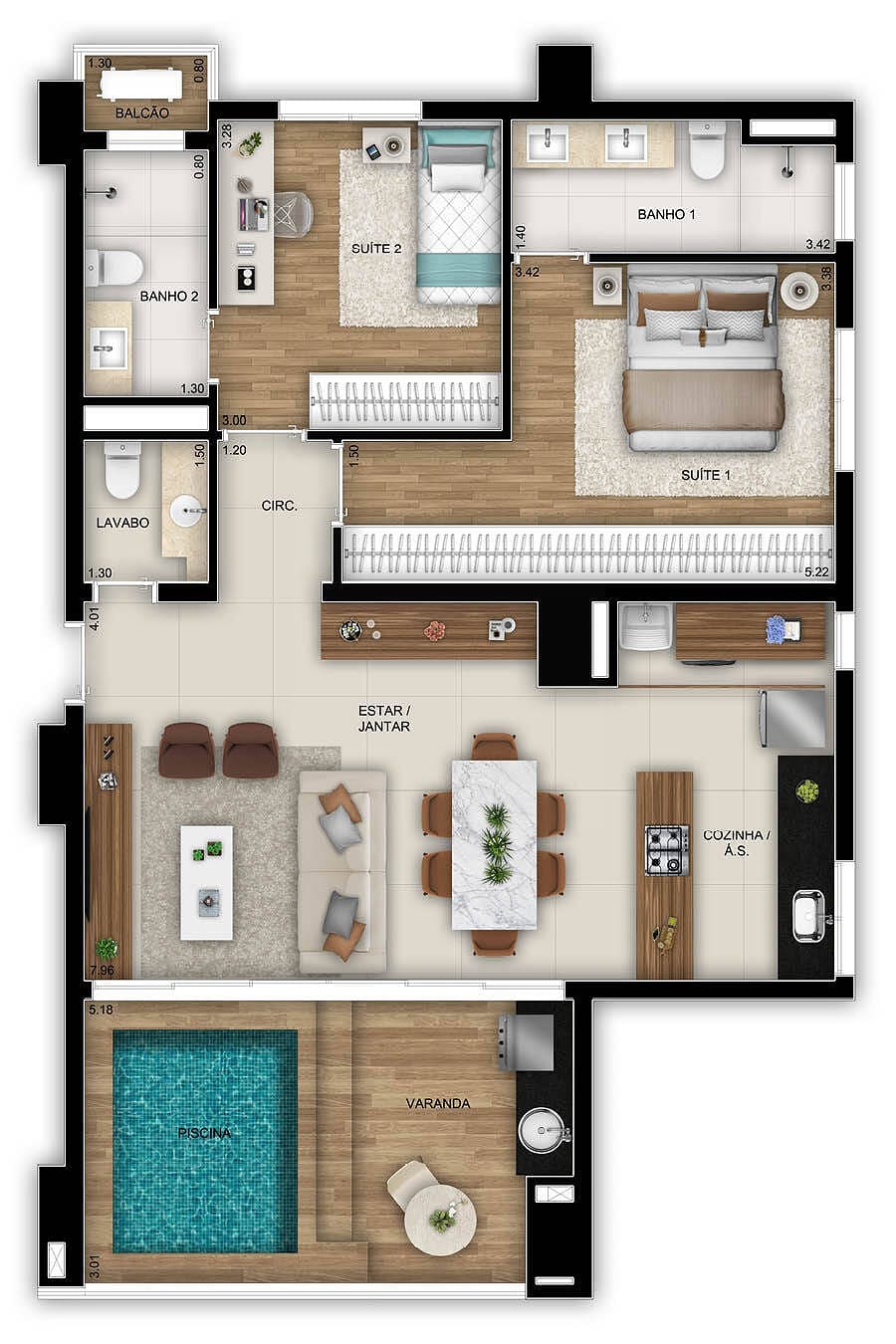 Apartamento, 2 quartos, 96 m² - Foto 33