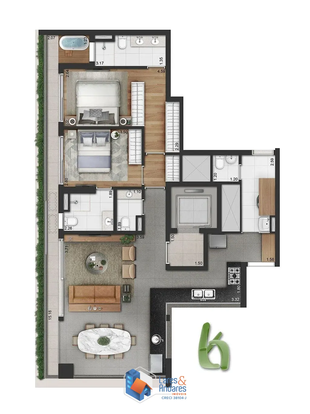 Apartamento, 3 quartos, 150 m² - Foto 22