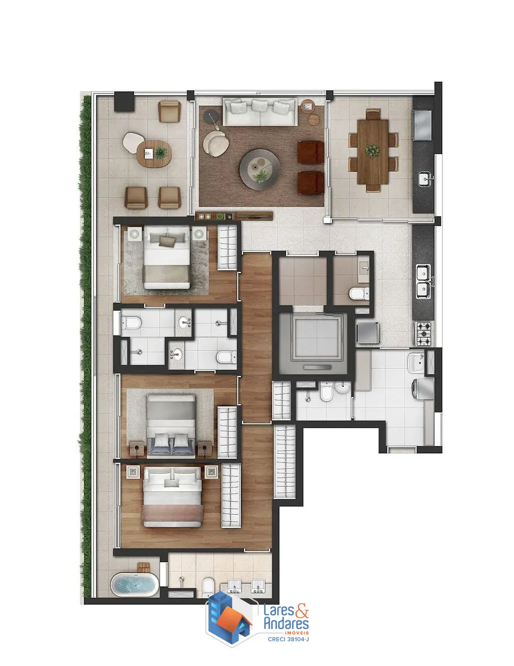 Apartamento, 3 quartos, 150 m² - Foto 23