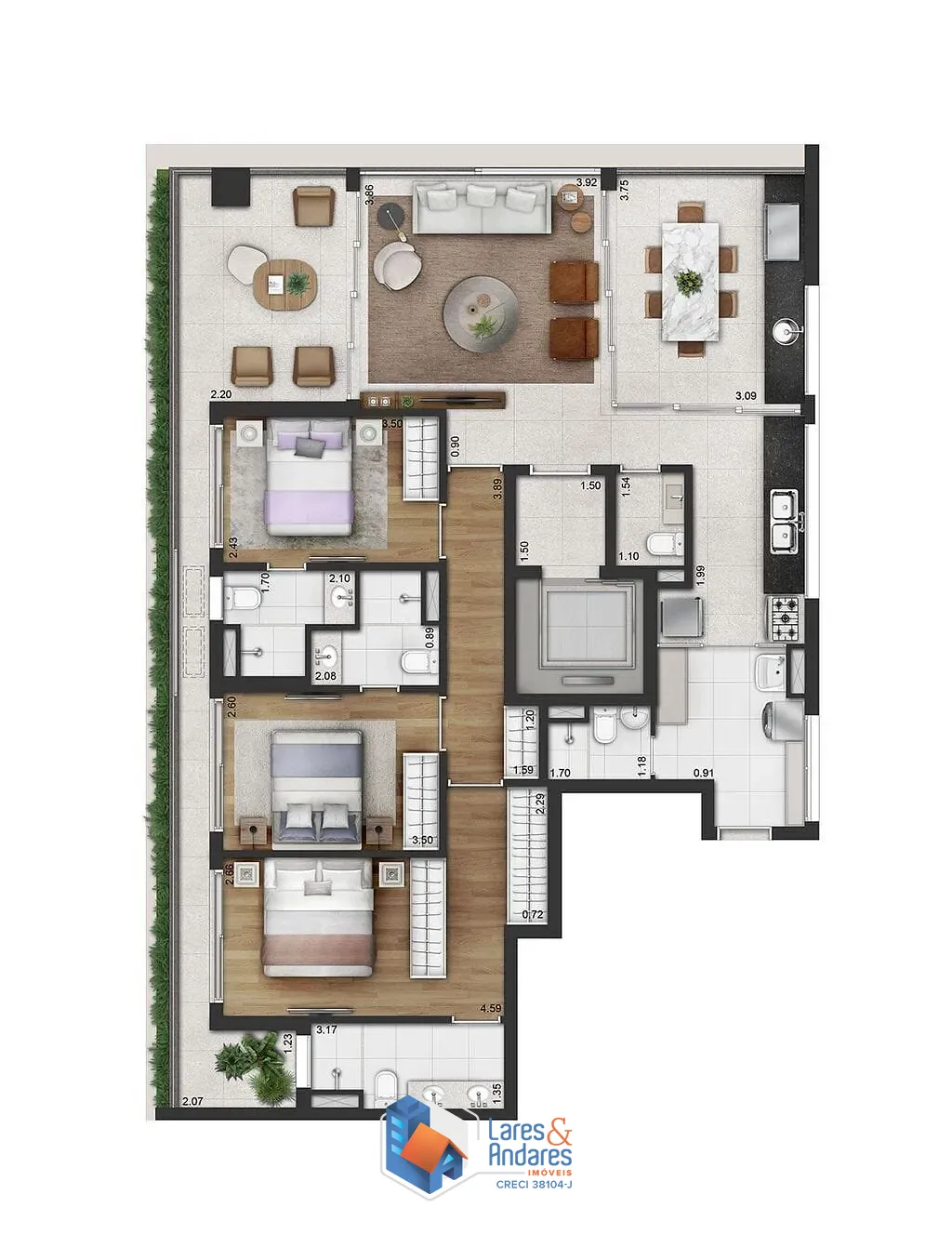 Apartamento, 3 quartos, 150 m² - Foto 24