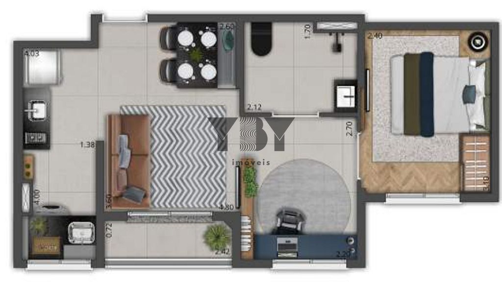 Apartamento à venda com 1 quarto, 39m² - Foto 15