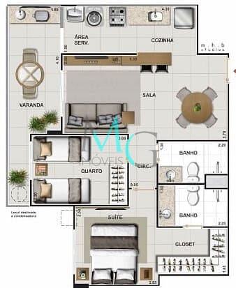 Apartamento, 2 quartos, 58 m² - Foto 19