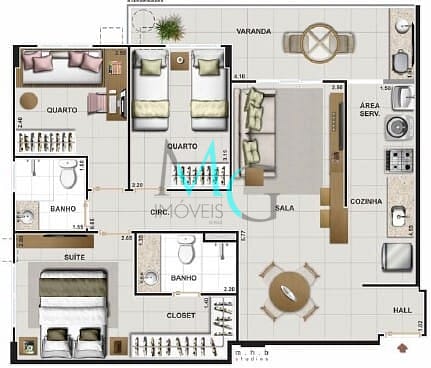 Apartamento, 2 quartos, 58 m² - Foto 22