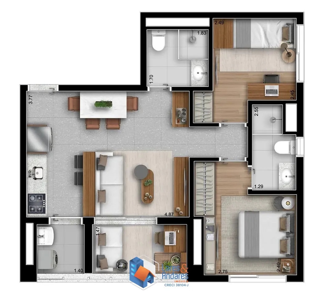 Apartamento, 2 quartos, 78 m² - Foto 14
