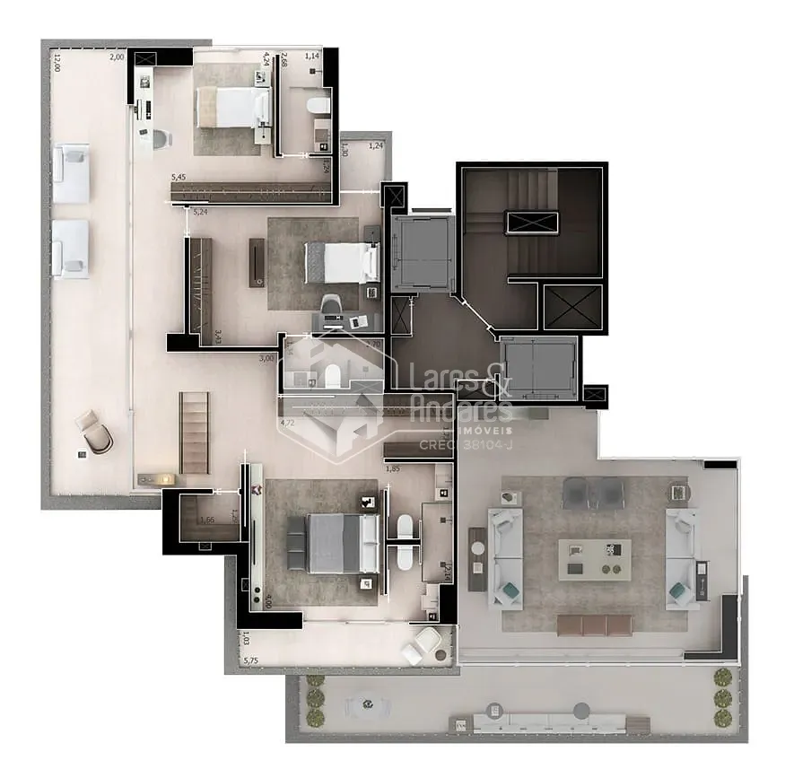 Cobertura, 3 quartos, 298 m² - Foto 101