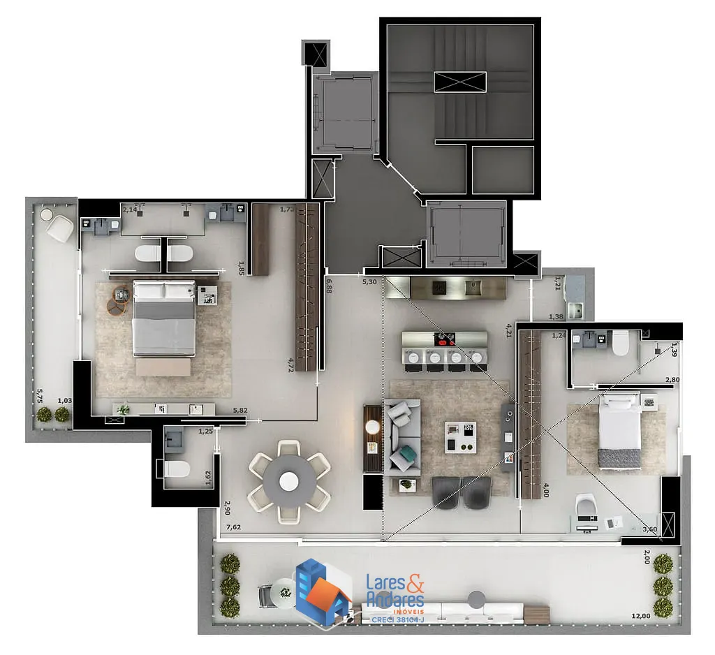 Cobertura, 3 quartos, 298 m² - Foto 99