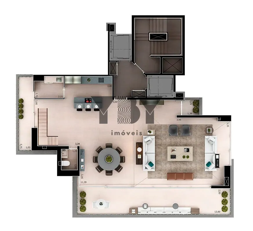 Cobertura, 3 quartos, 298 m² - Foto 100