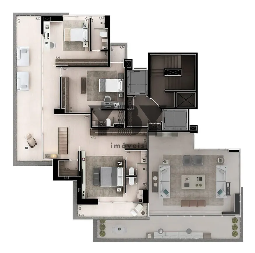 Cobertura, 3 quartos, 298 m² - Foto 101