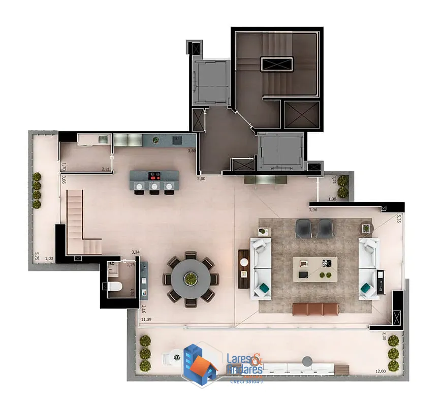Apartamento, 2 quartos, 151 m² - Foto 100