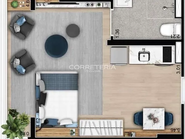 Studio 1 quarto e 1 banheiro, à venda, no bairro Butantã em São Paulo