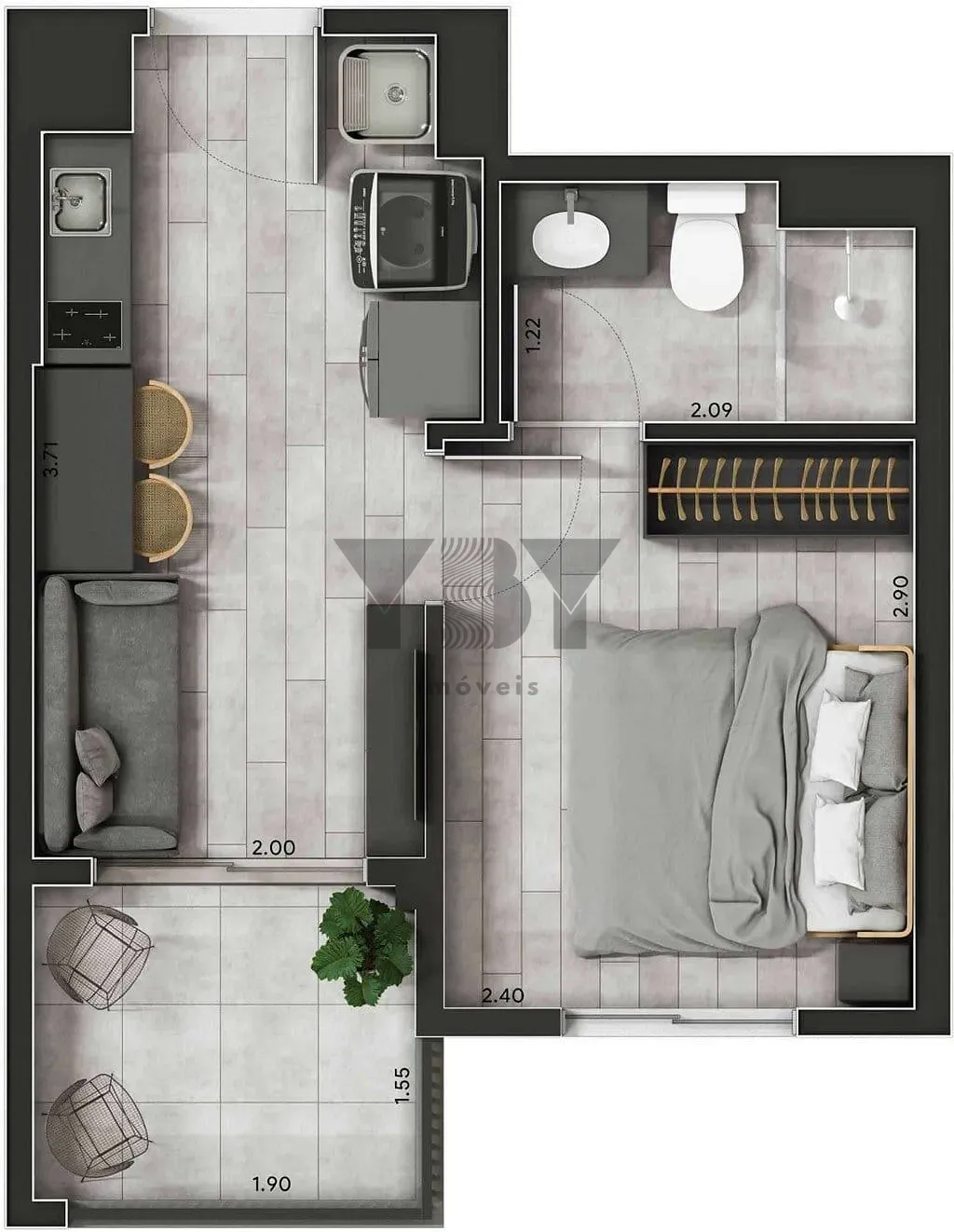 Apartamento, 2 quartos, 36 m² - Foto 27