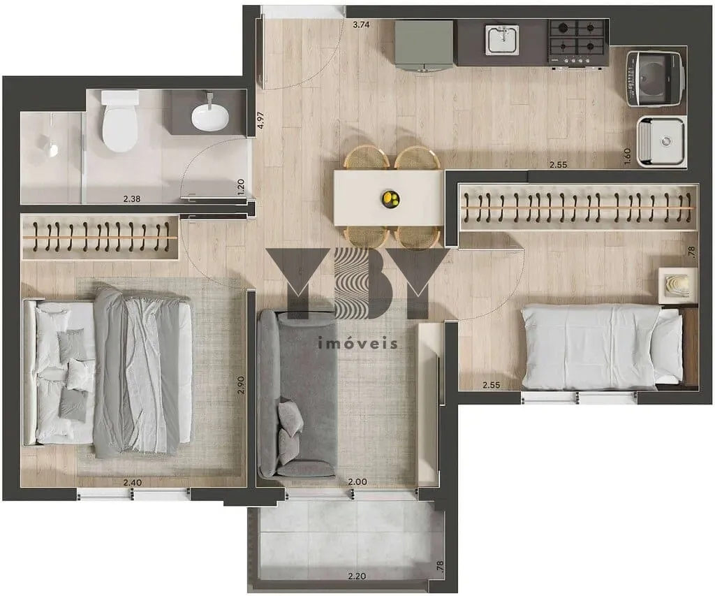 Apartamento, 2 quartos, 36 m² - Foto 19
