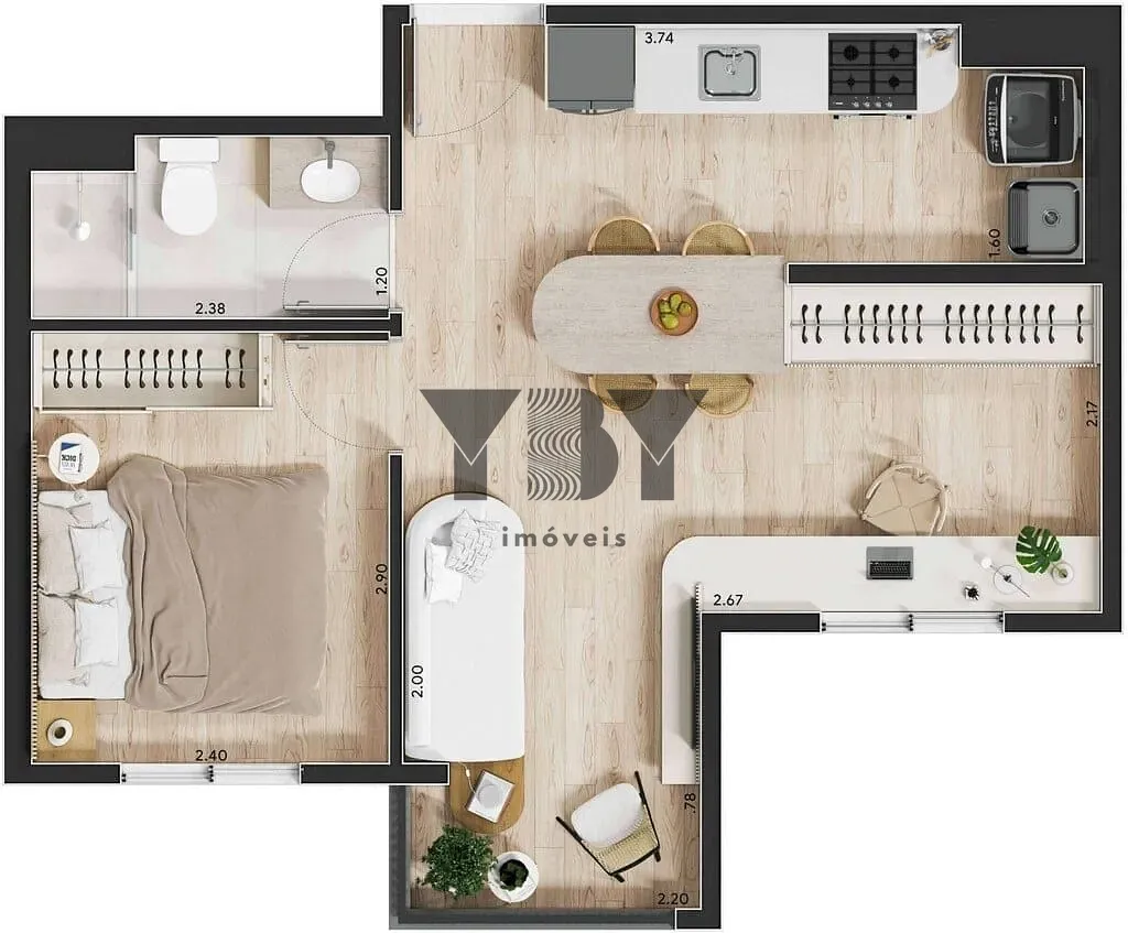 Apartamento, 1 quarto, 24 m² - Foto 20