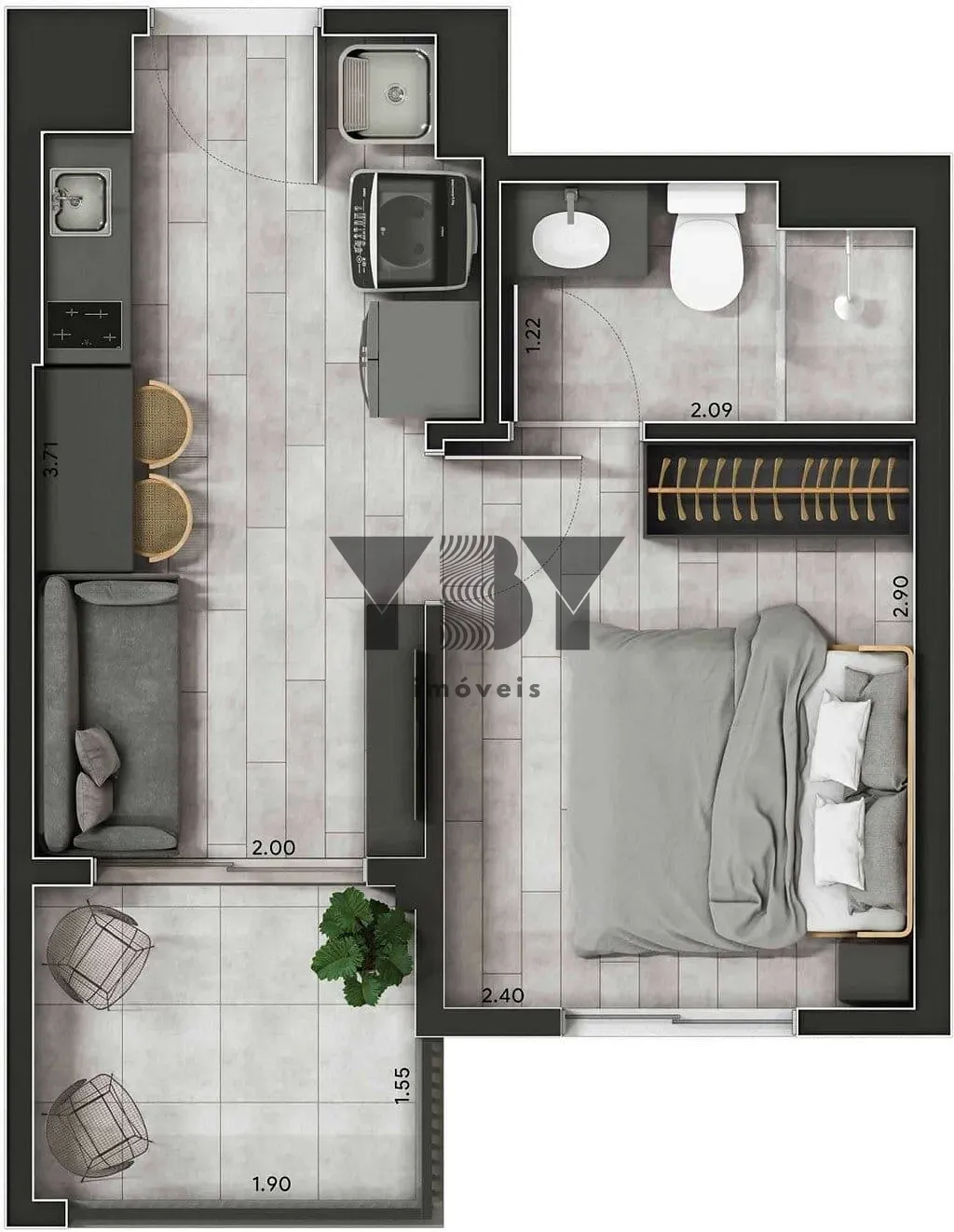 Apartamento, 1 quarto, 24 m² - Foto 27
