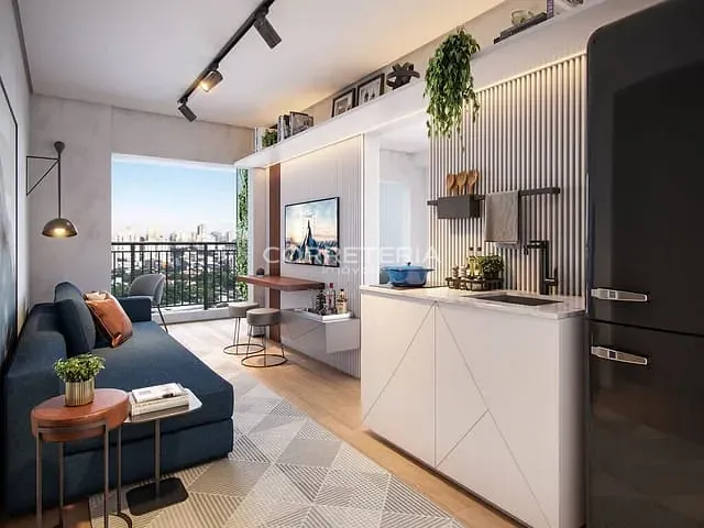 Apartamento 1 quarto e 1 banheiro, à venda, no bairro Campo Belo em São Paulo