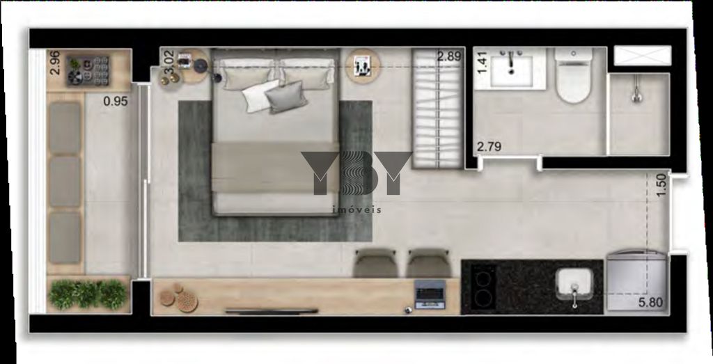 Apartamento, 1 quarto, 23 m² - Foto 12