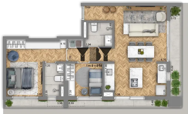 Apartamento, 2 quartos, 75 m² - Foto 21