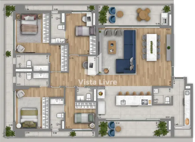 Apartamento, 4 quartos, 205 m² - Foto 26