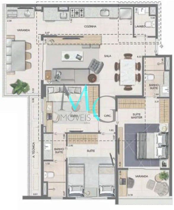 Apartamento, 4 quartos, 133 m² - Foto 38