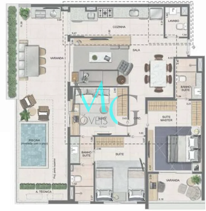 Apartamento, 3 quartos, 106 m² - Foto 33