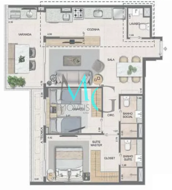 Apartamento, 3 quartos, 106 m² - Foto 36