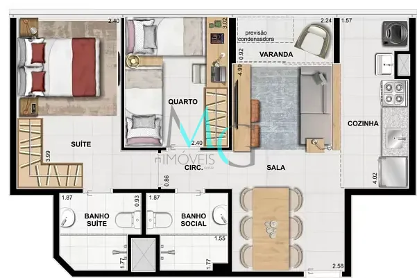 Apartamento, 3 quartos, 65 m² - Foto 9