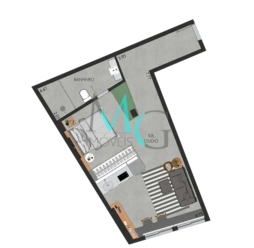 Apartamento, 1 quarto, 38 m² - Foto 34
