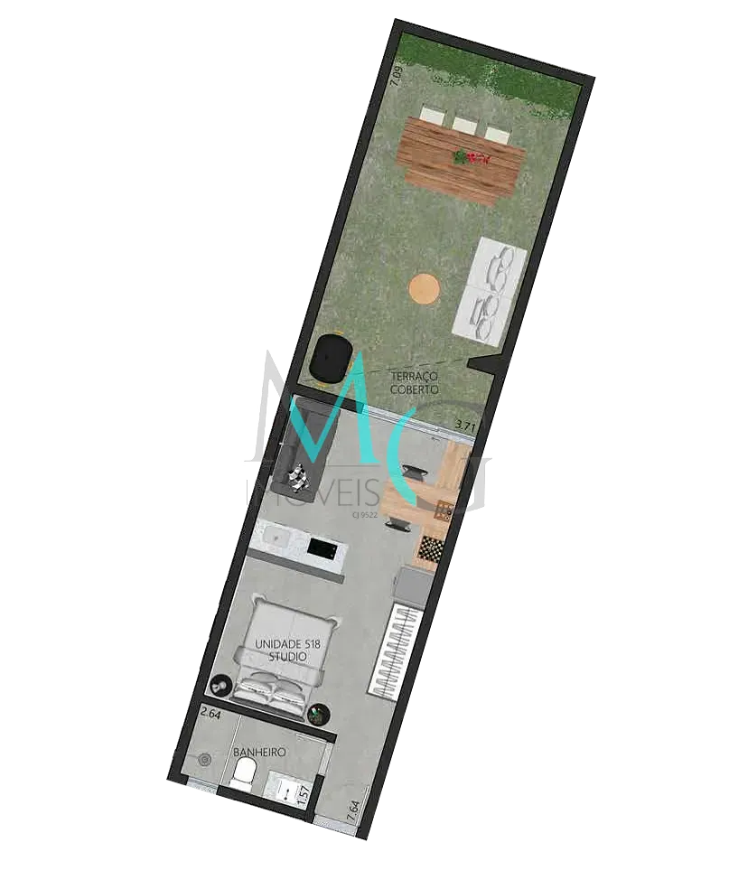Apartamento, 1 quarto, 38 m² - Foto 47