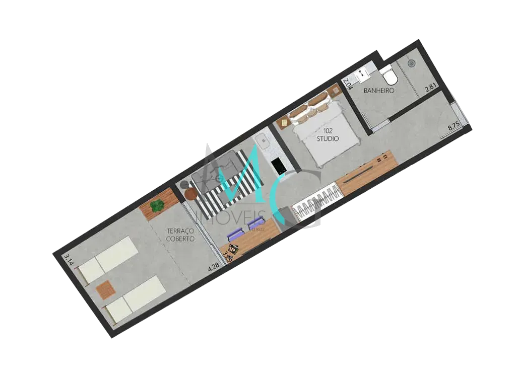 Apartamento, 1 quarto, 44 m² - Foto 28