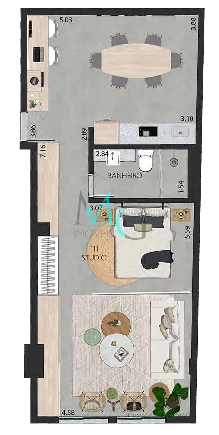 Apartamento, 1 quarto, 44 m² - Foto 39