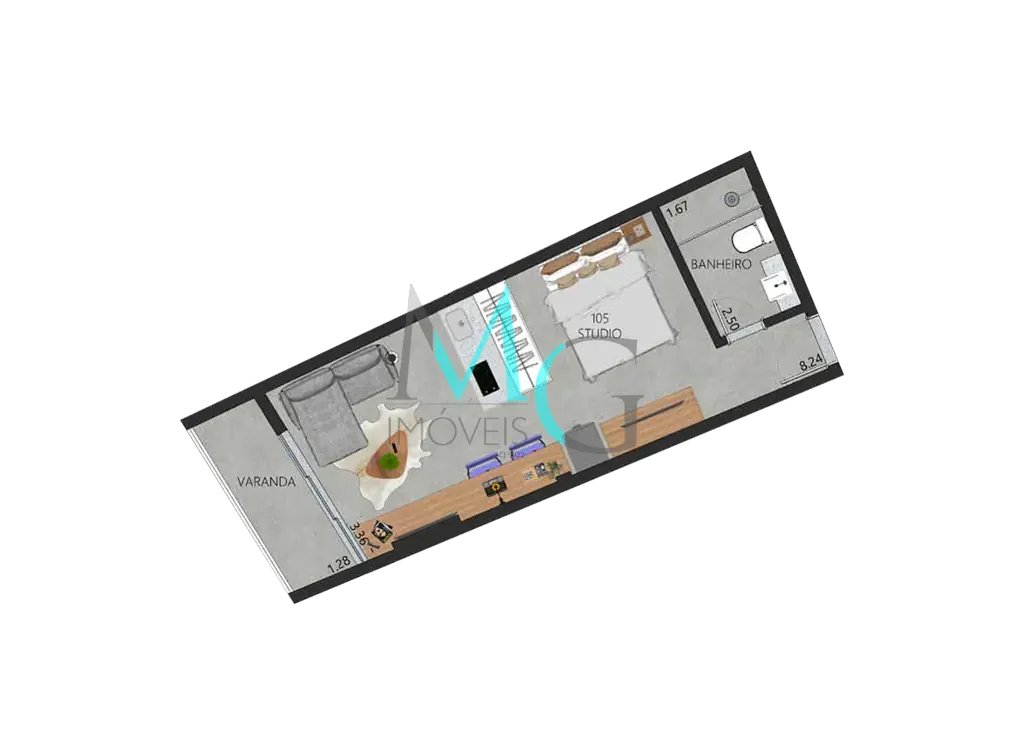 Apartamento, 1 quarto, 52 m² - Foto 33