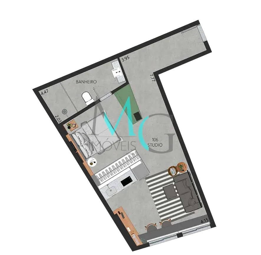 Apartamento, 1 quarto, 52 m² - Foto 34