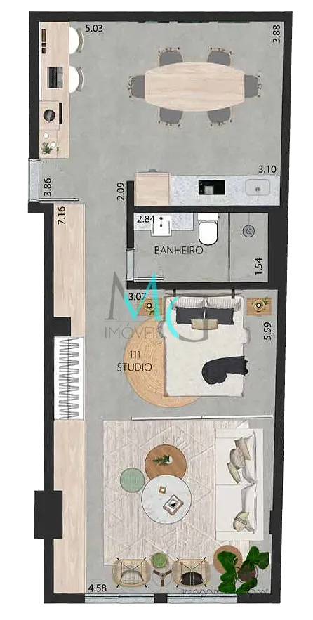 Apartamento, 1 quarto, 52 m² - Foto 39