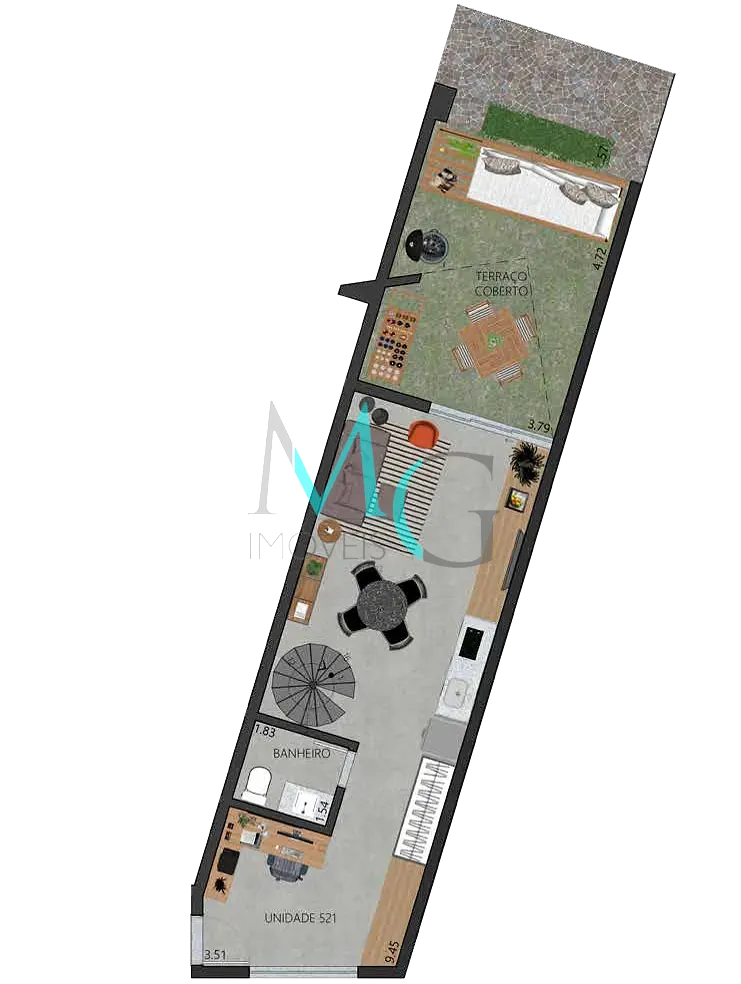 Apartamento, 1 quarto, 52 m² - Foto 50