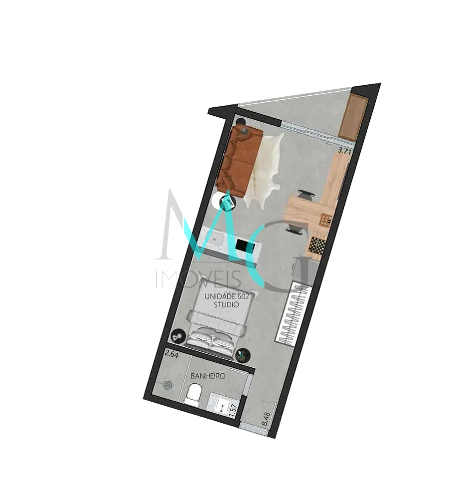 Apartamento, 1 quarto, 52 m² - Foto 52
