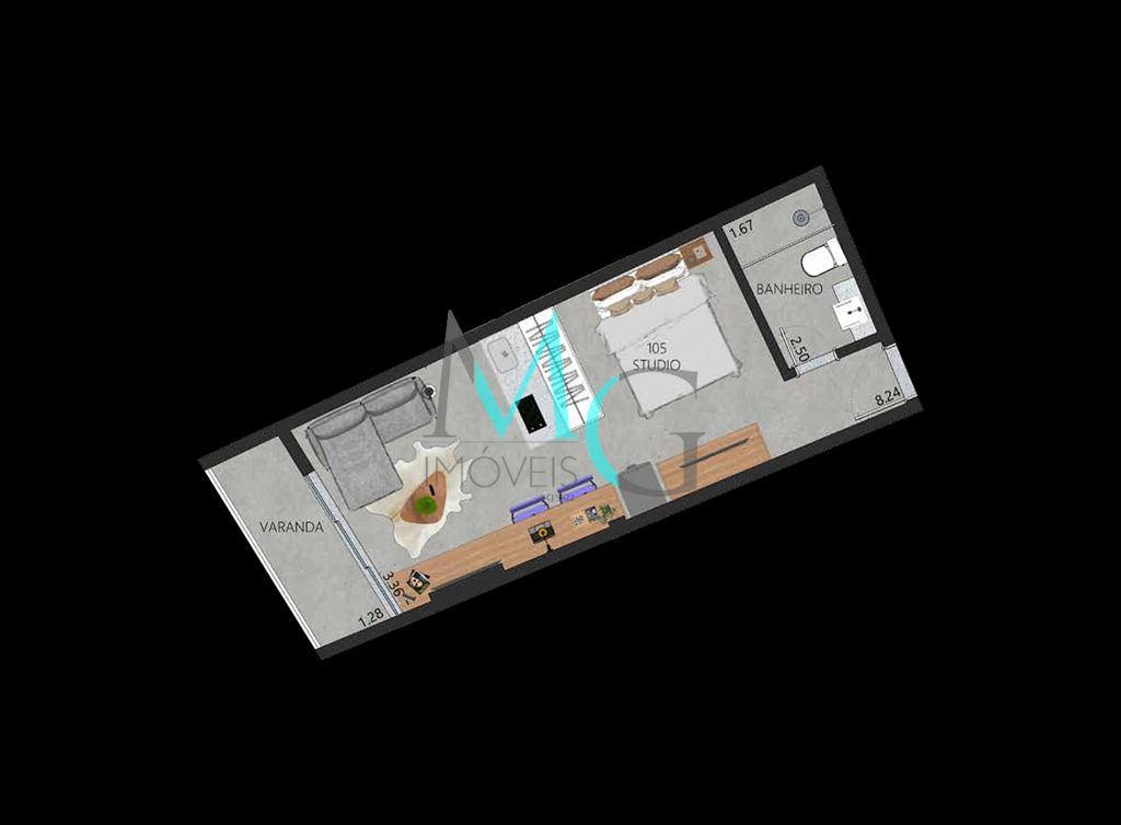 Apartamento, 1 quarto, 45 m² - Foto 33