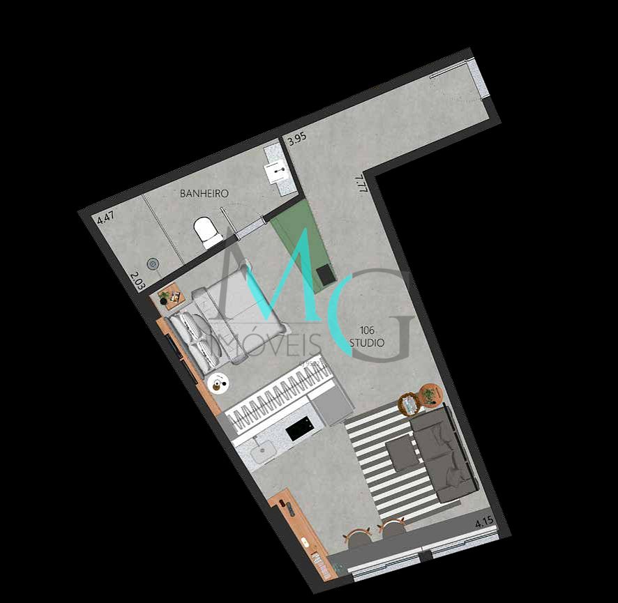 Apartamento, 1 quarto, 45 m² - Foto 34