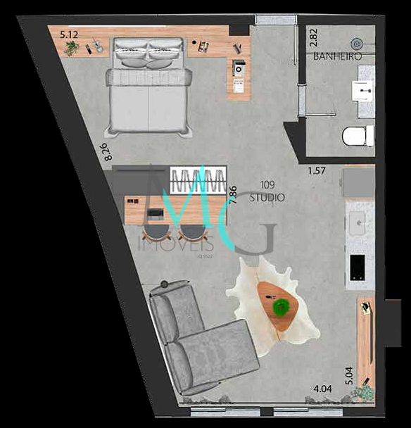 Apartamento, 1 quarto, 45 m² - Foto 37