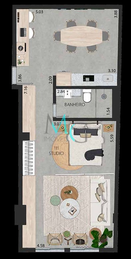 Apartamento, 1 quarto, 45 m² - Foto 39