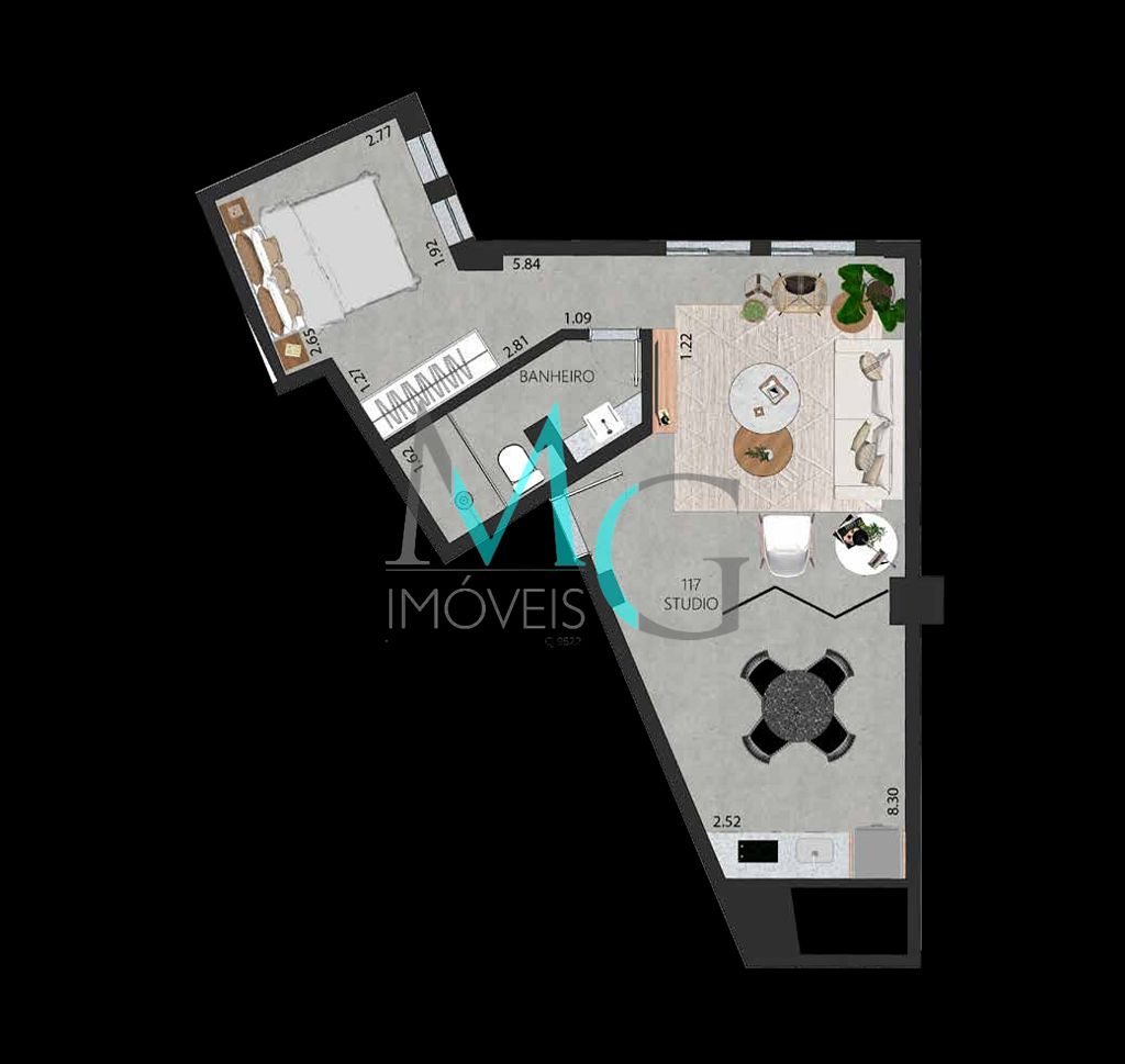 Apartamento, 1 quarto, 45 m² - Foto 45