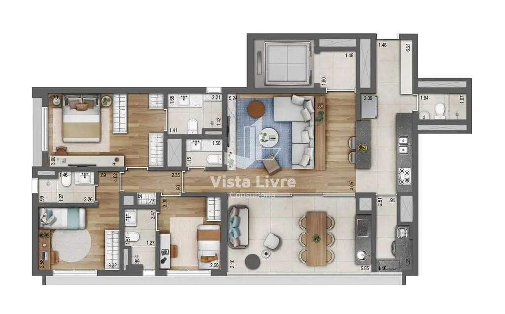 Apartamento, 4 quartos, 165 m² - Foto 23