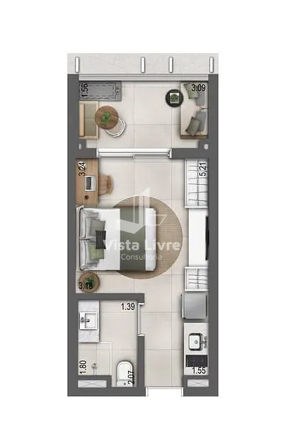 Apartamento, 1 quarto, 35 m² - Foto 20