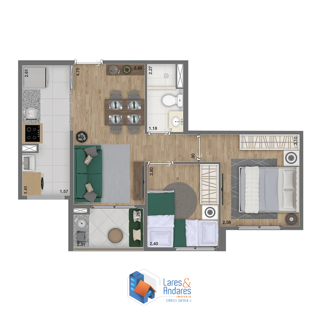Apartamento, 3 quartos, 69 m² - Foto 19