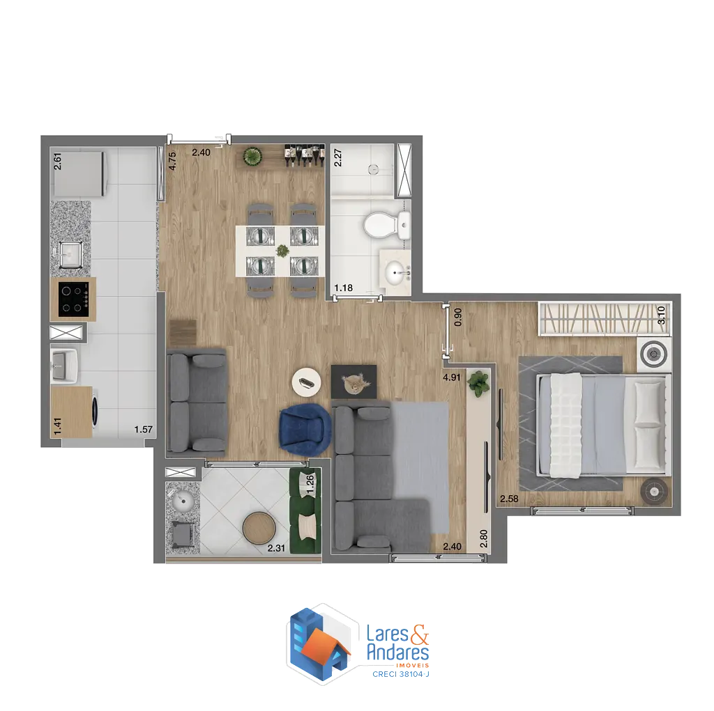 Apartamento, 3 quartos, 69 m² - Foto 20