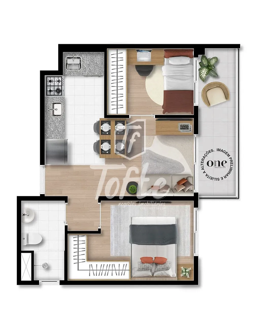 Apartamento, 1 quarto, 32 m² - Foto 12