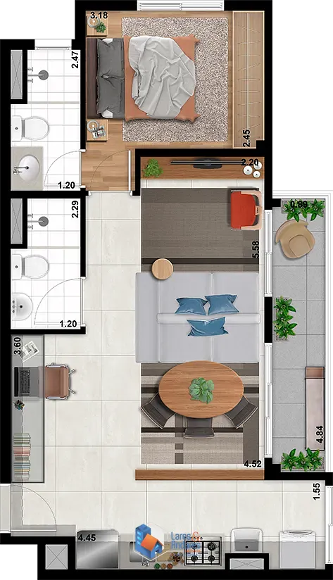 Apartamento, 2 quartos, 56 m² - Foto 32